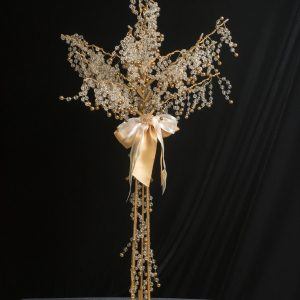 TCG-001 Crystal Gold Beaded Tree-38"